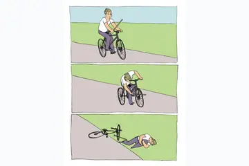 Bike Fall blank meme template