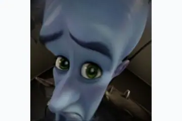 Megamind Peeking blank meme template