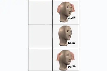 Panik Kalm Panik blank meme template
