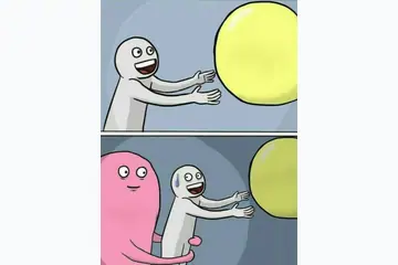 Running Away Balloon blank meme template