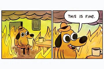 This Is Fine blank meme template